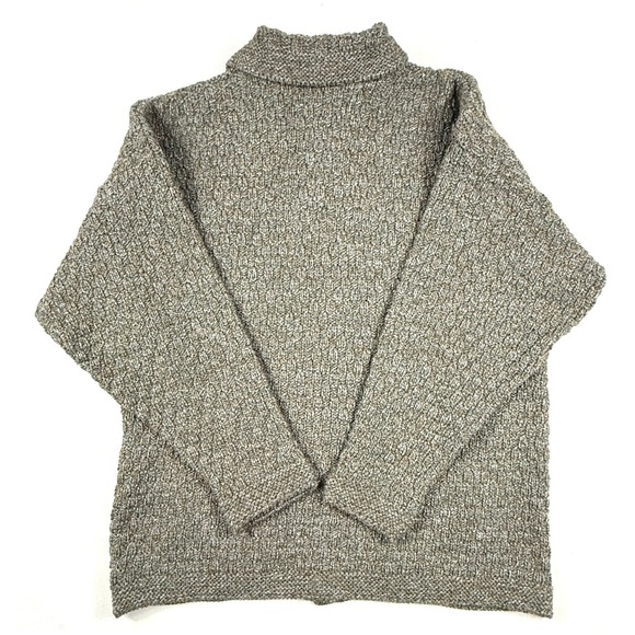 Aran Crafts Ireland 100% Wool Cable Knit Button Front Cardigan Sweater L - Picture 3 of 7